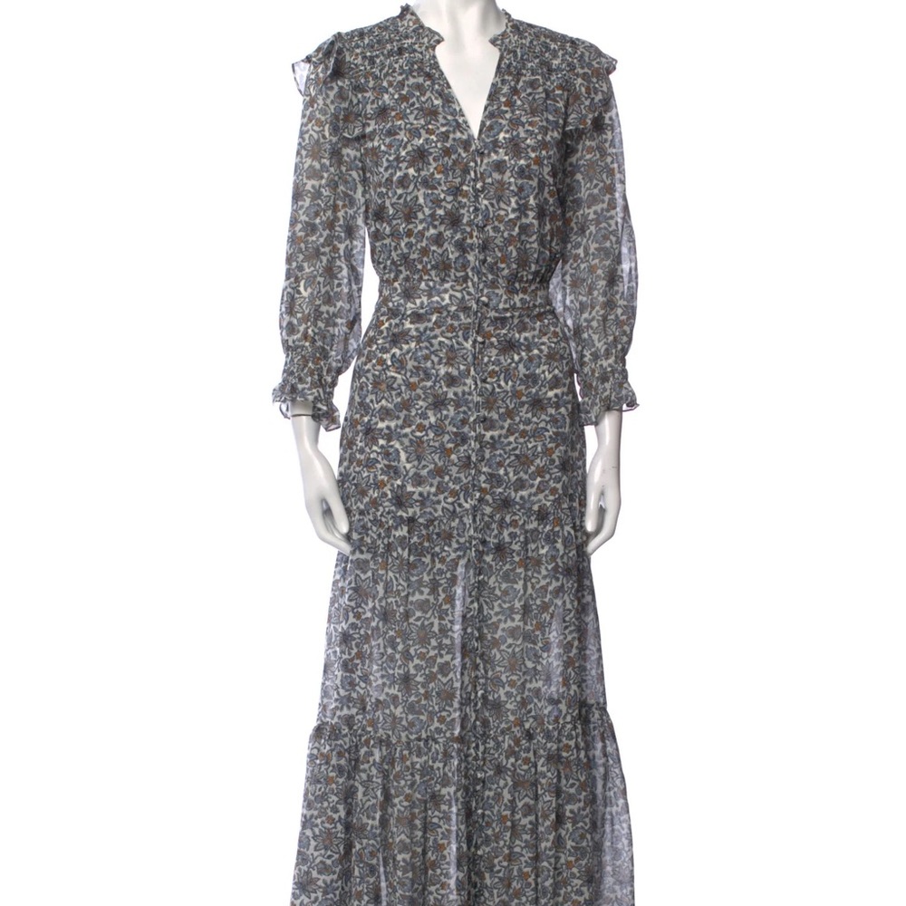 Veronica Beard Black and White Floral Maxi Dress